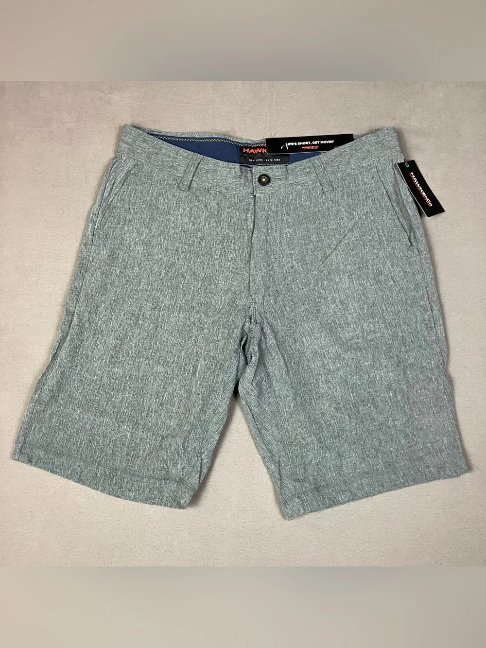 Hawke & Co. Men’s Size 30 Stretch Hybrid Performance Shorts Light Gray NWT!